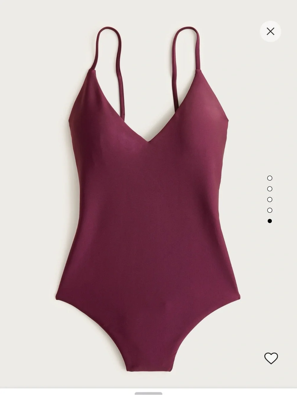 J. Crew Womens One-Piece Swimsuit in Burgundy